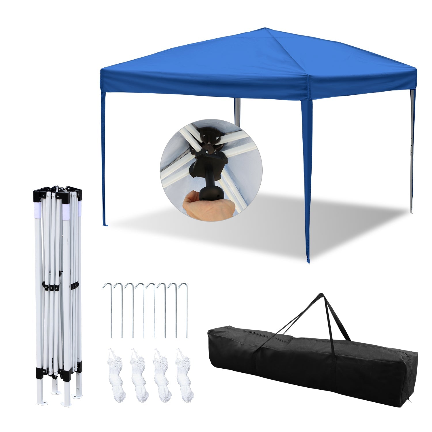 Cosmo Go Pop-Up Pavillon Gazebo mit Zentralverriegelung 3x3m
