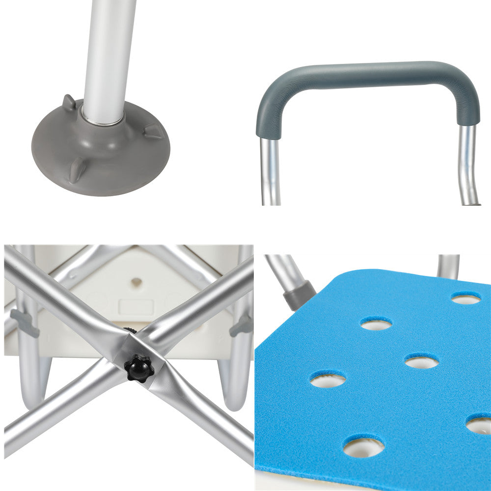 Cosmo Go Duschhocker Duschstuhl mit Doppelt Verstärktem Querbalken