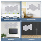 Cosmo Go Akustikplatten Wandpaneele Selbstklebend 12/18 Stück Hexagonal Schlieren