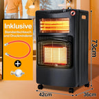 Cosmo Go Gasheizer 4200W und 1260W Elektrische Gasheizgerät mit Druckminderer