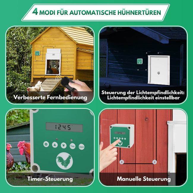 Cosmo Go Automatische Hühnertür Flüssigkristallanzeige mit Lichtsensor und Zeitsteuerung Main Image