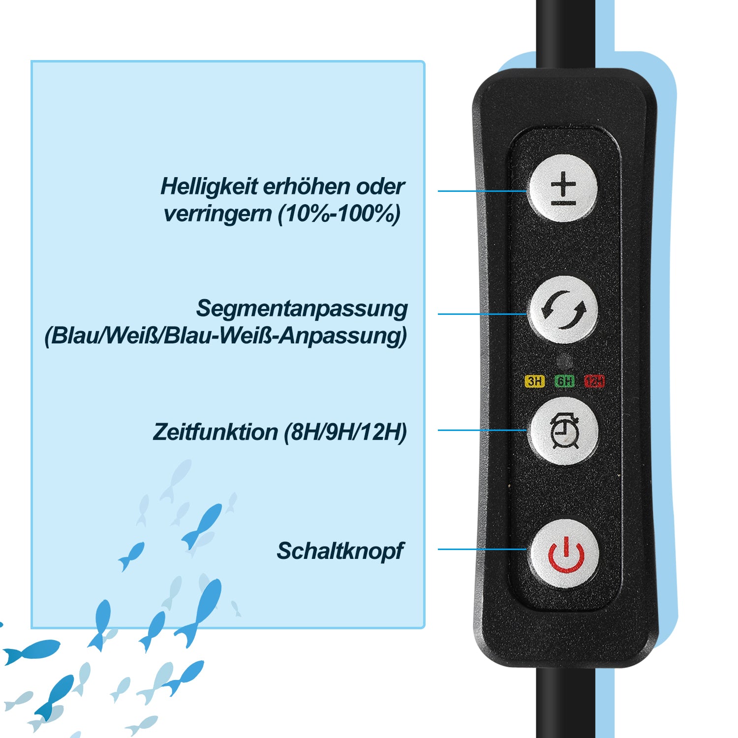 Cosmo Go LED Aquarium Beleuchtung Weiß Blau Licht