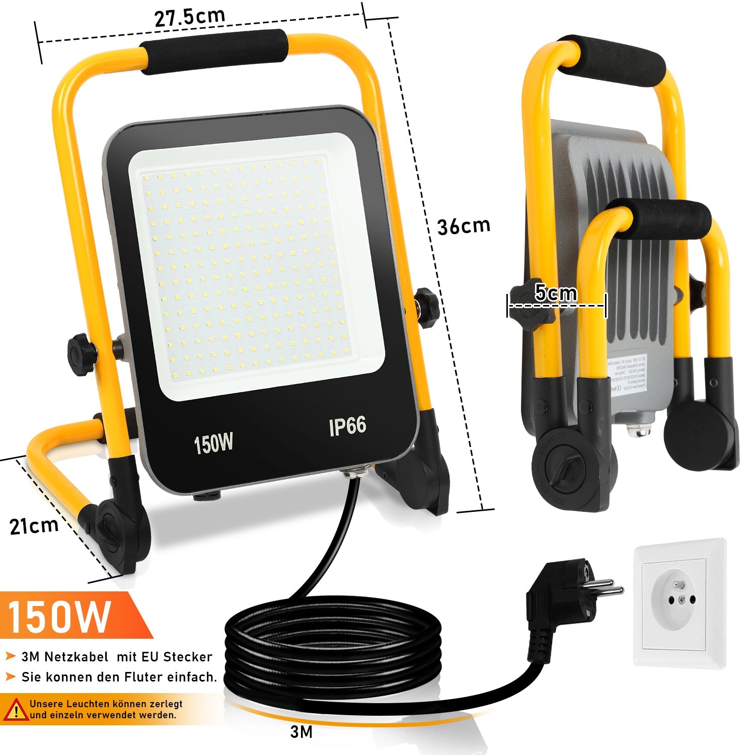Cosmo Go LED Baustrahler 50W-200W Kaltweiß IP66