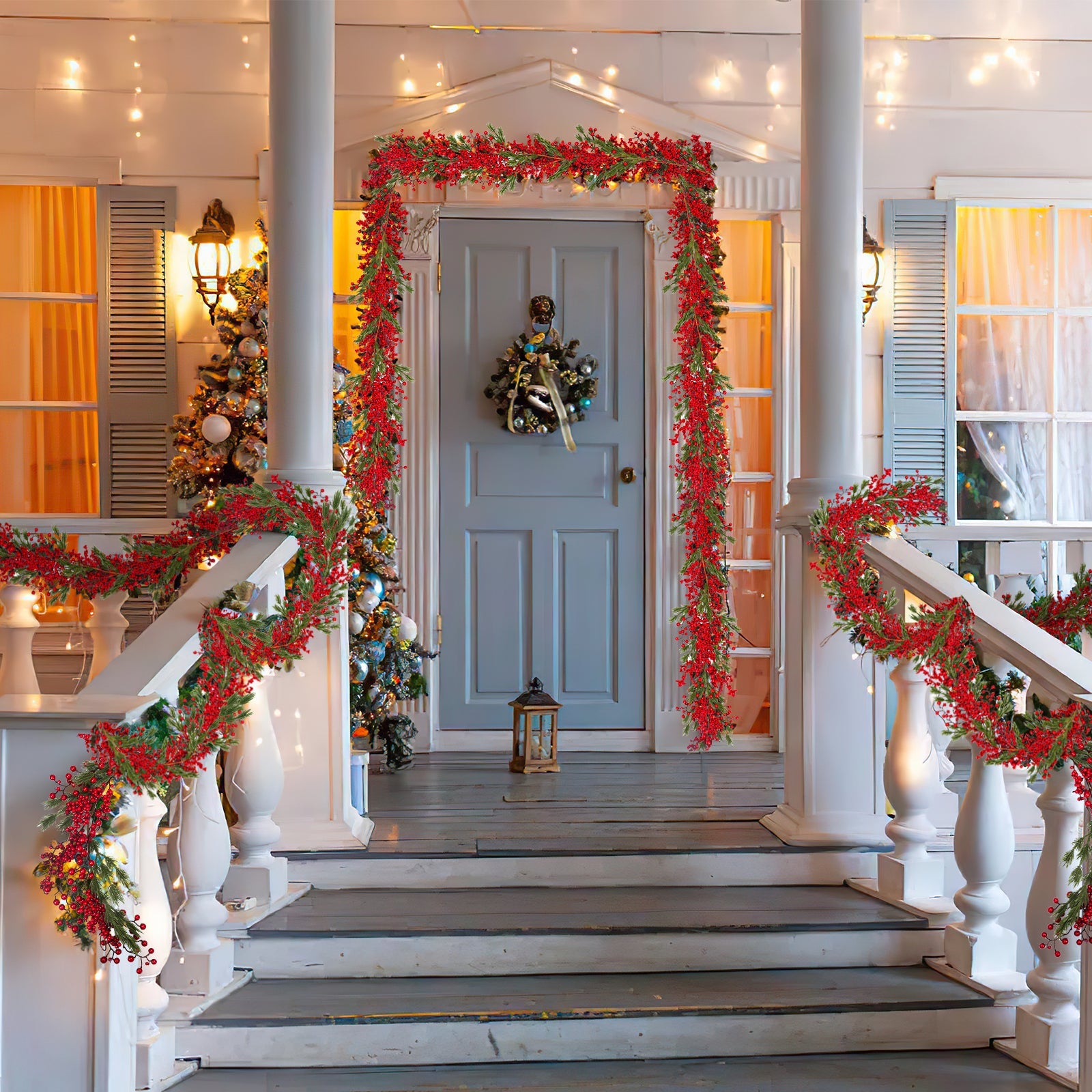 Cosmo Go 180 cm Weihnachten Girlande mit roten Beeren