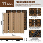 Cosmo Go WPC Terrassenfliesen Klickfliese 30x30cm 11stk