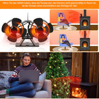 Cosmo Go 8 Blättern Kaminventilator mit Thermometer