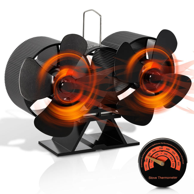 Cosmo Go 8 Blättern Kaminventilator mit Thermometer Hover Image