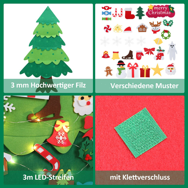 Cosmo Go Filz LED Weihnachtsbaum 105cm DIY Main Image