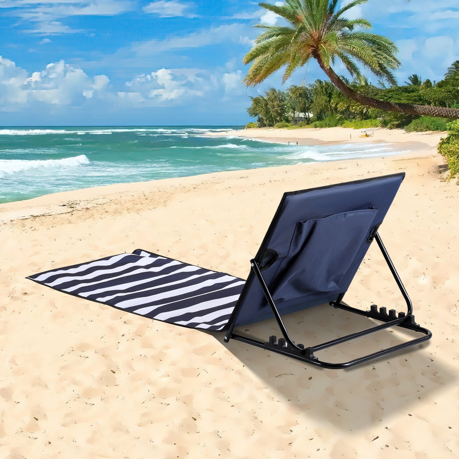 Cosmo Go Strandliegen Tragbar Strandmatte mit Einstellbar Höhe 158cm