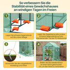 Cosmo Go Foliengewächshaus Gewächshaus mit Regalen