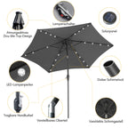 Cosmo Go Sonnenschirm 2.7m Winkelverstellbar mit/ohne LED