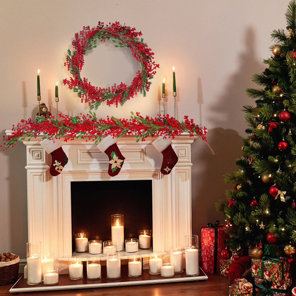 Cosmo Go 180 cm Weihnachten Girlande mit roten Beeren