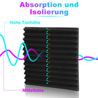 Cosmo Go Akustikschaumstoff Selbstklebend 3D Hochdichte Keil