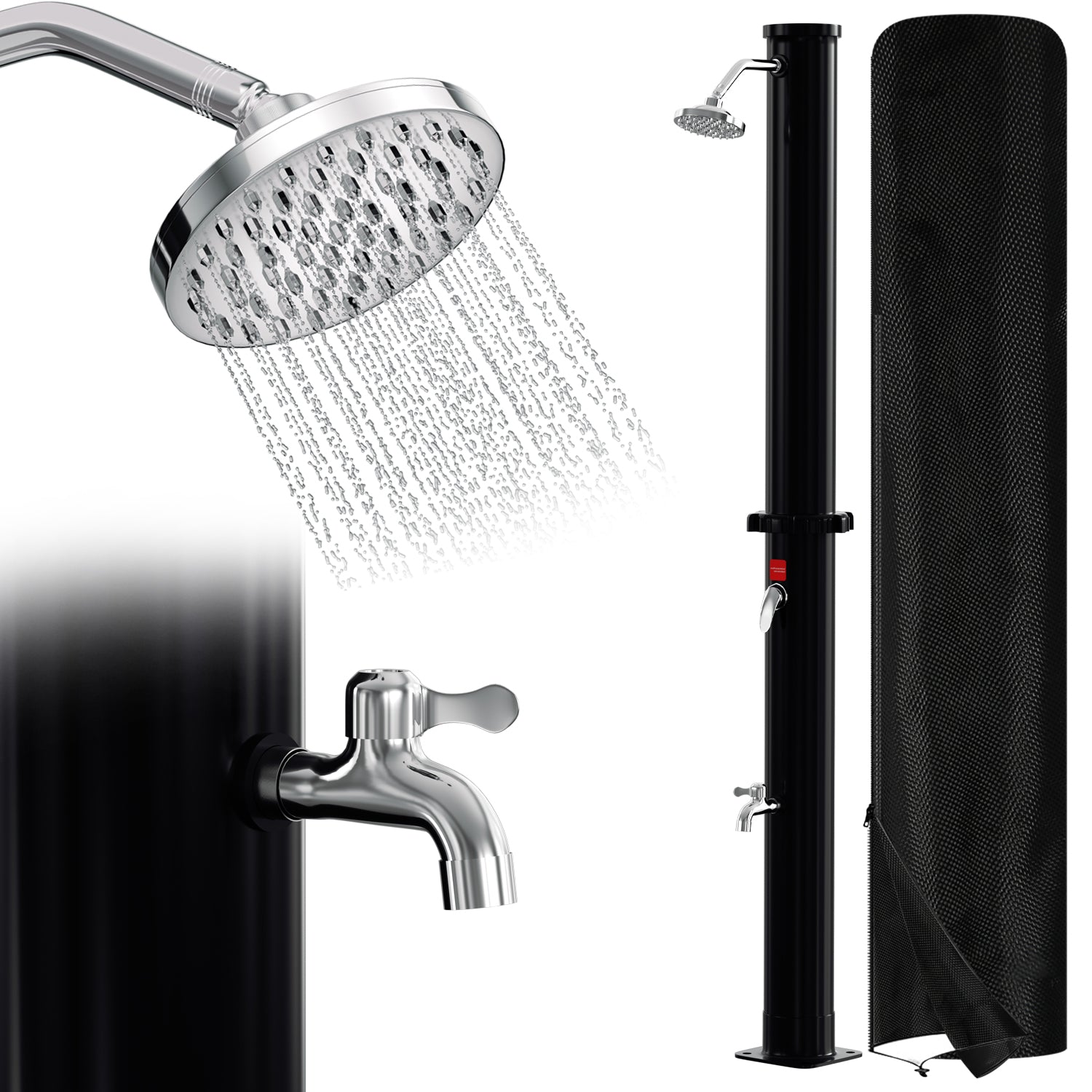 Cosmo Go 20L Solardusche mit Duschkopf und Schutzabdeckung