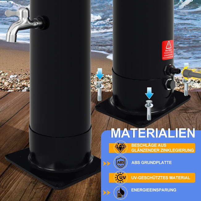 Cosmo Go 20L Solardusche Curve mit Regenduschkopf und Schutzhaube Main Image