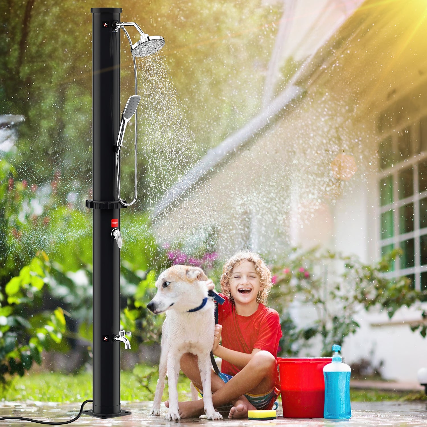 Cosmo Go 20L Solardusche mit Duschkopf Inkl Schutzhaube und Handbrause