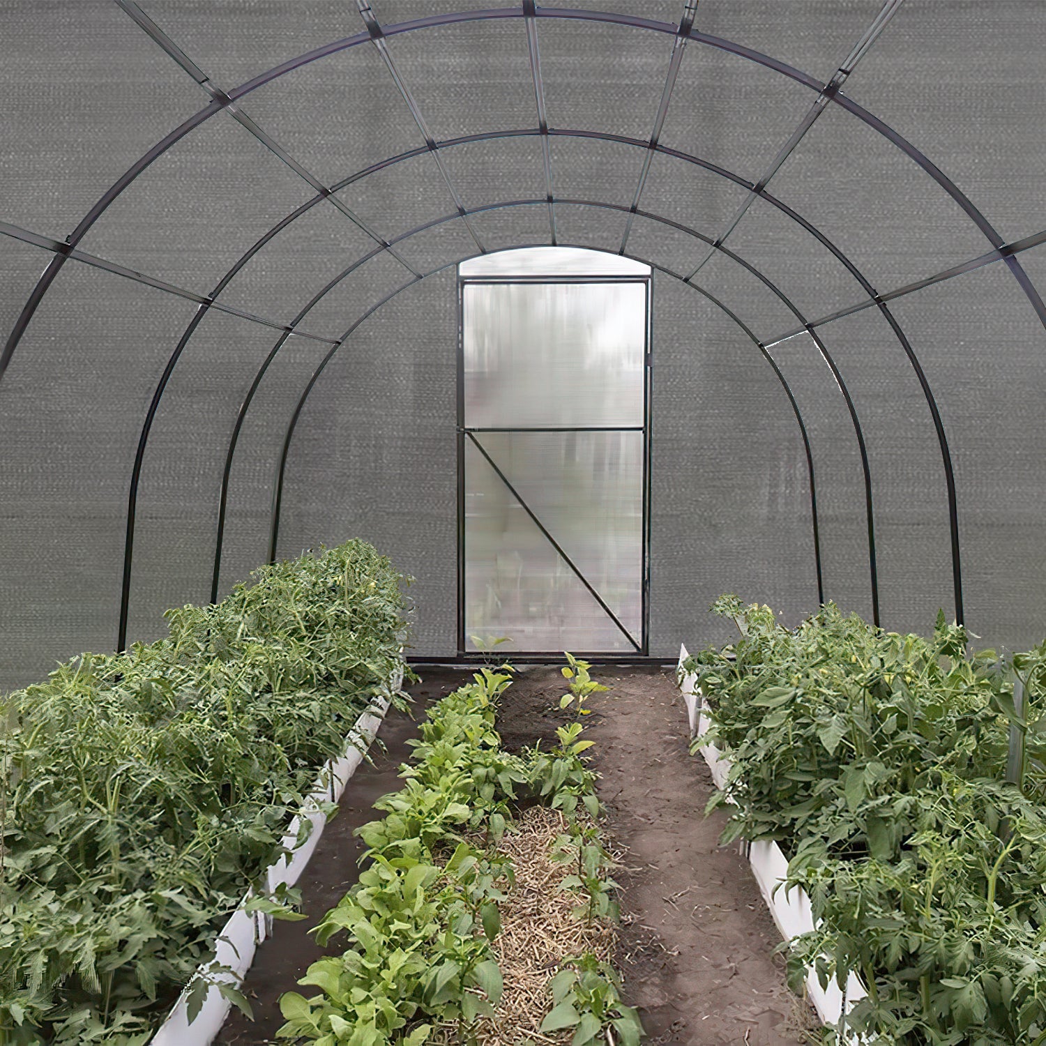 Cosmo Go Sichtschutz HDPE Windschutz Schattennetz Grün/Grau