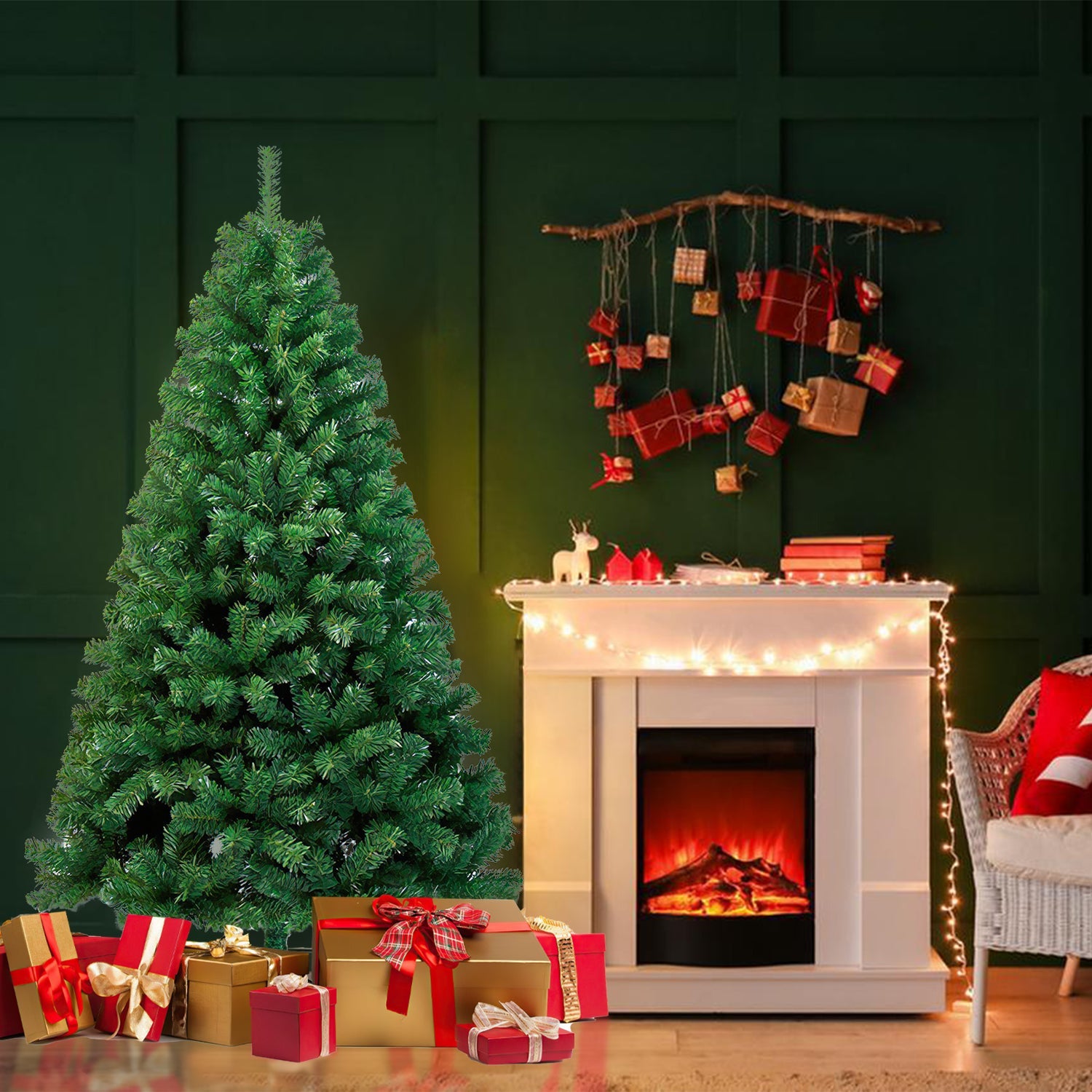 Cosmo Go Christbaum Künstlicher Weihnachtsbaum Grün/Weiß