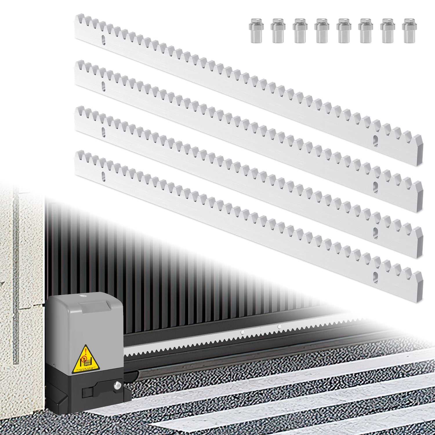 Cosmo Go Zahnstange verzinktem Stahl für Schiebetorantrieb 2m