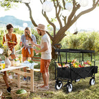 Cosmo Go Bollerwagen Transportwagen mit Dach Faltbar 80kg Belastbarkeit