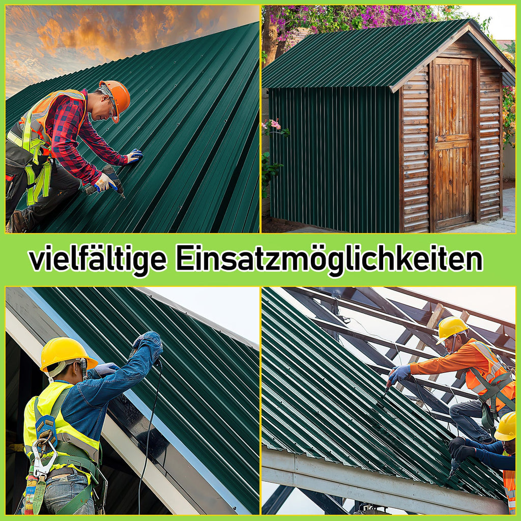 Cosmo Go Trapezblech Dachblech Verzinkt Anthrazit / Grün 12x