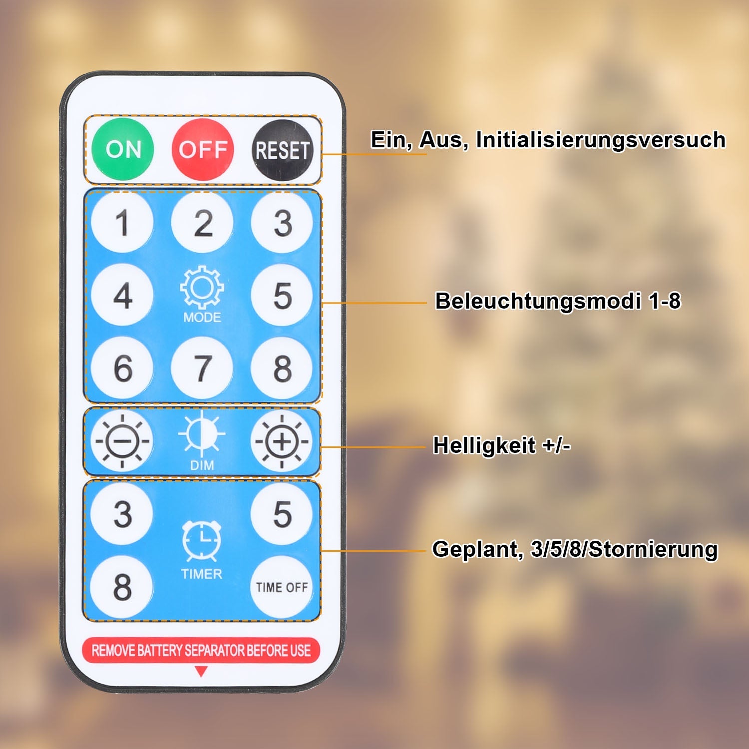 Cosmo Go Solar Eiszapfen Lichterkette mit Fernbedienung 10m