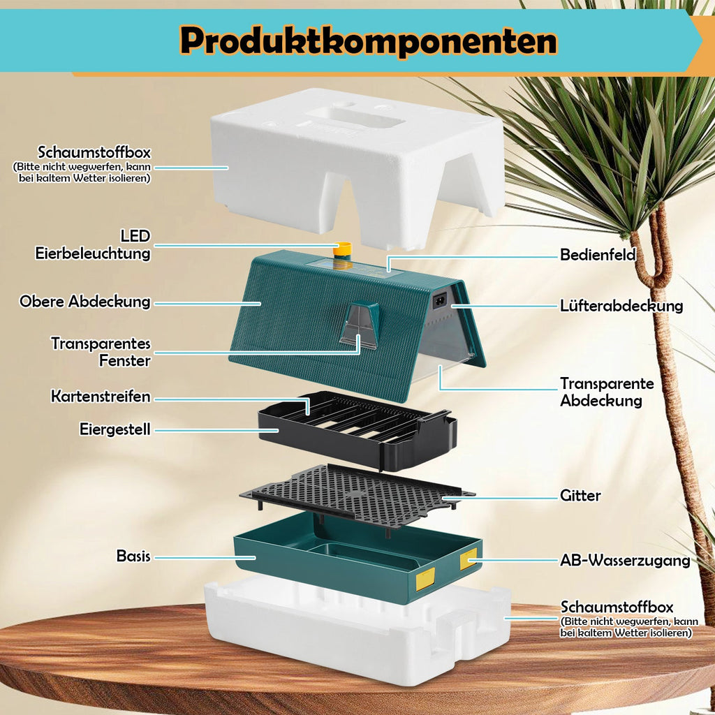 Cosmo Go Brutmaschine Inkubator automatik fur 10 Hühnereier