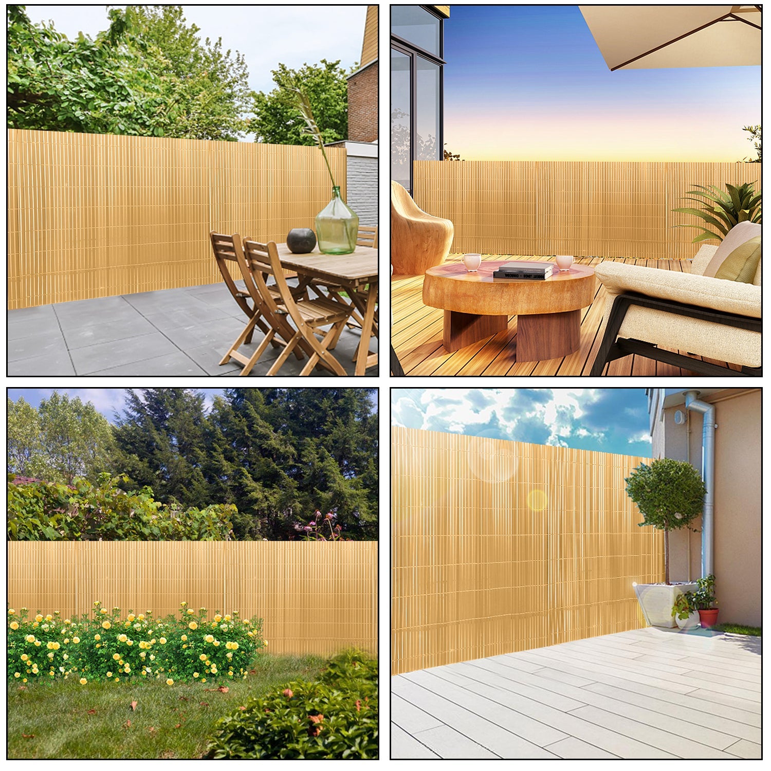 Cosmo Go PVC Sichtschutzmatte mit Kabelbindern Doppelte Verstärkung