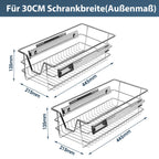 Cosmo Go Küchenschublade Teleskopschublade Metall 2 Stück