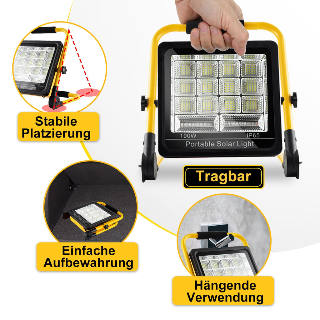 Cosmo Go LED Akku Fluter Baustrahler Solar 50W/100W