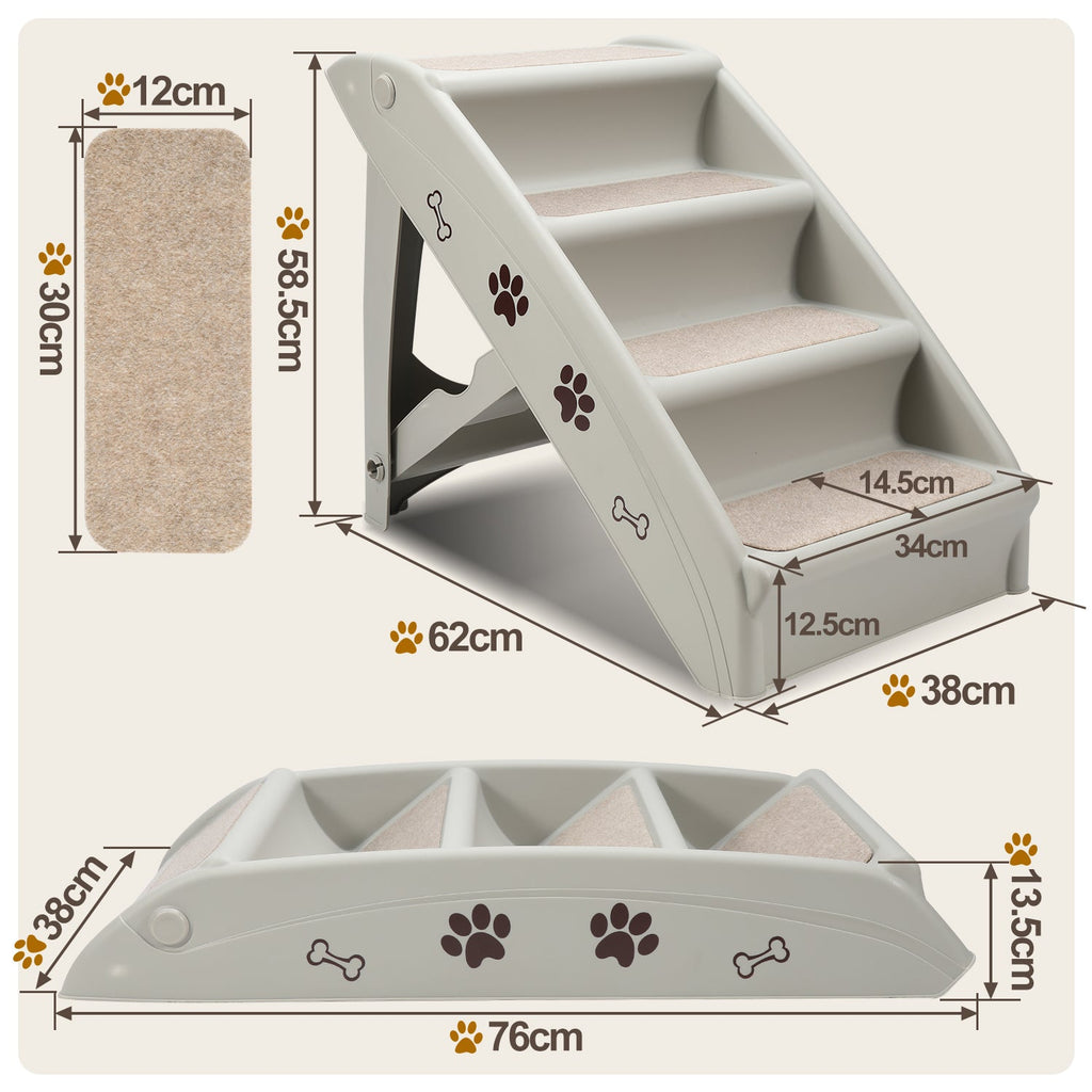 Cosmo Go Hundetreppe Hunderampe Klappbare Maximale Belastung 75kg
