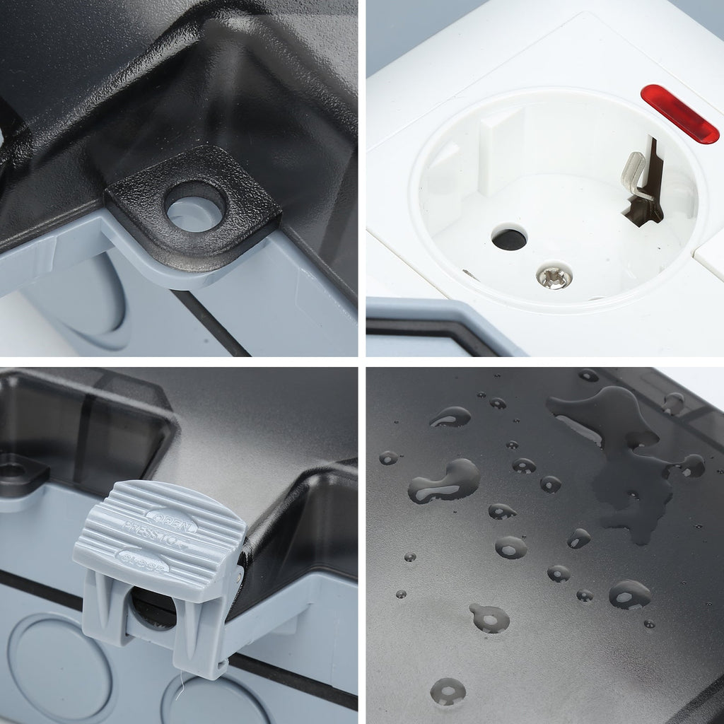 Cosmo Go Außensteckdose Wasserdicht Doppelsteckdose IP66