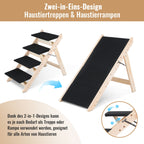 Cosmo Go Hundetreppe 2 in 1 Hunderampe Klappbare 4-Stufig Belastung 80kg