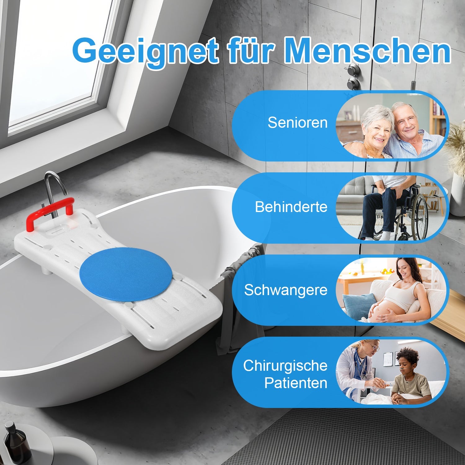 Cosmo Go Badewannensitz Badewannenbrett mit Drehteller