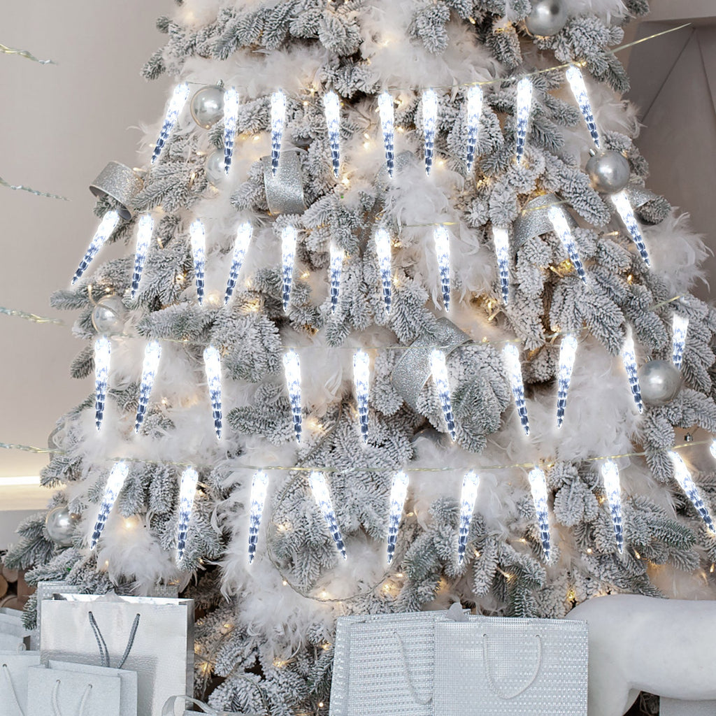 Cosmo Go Solar Eiszapfen Lichterkette mit Fernbedienung 10m