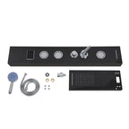 Cosmo Go Duschpaneel Wandduschpaneel 5 Funktionen Edelstahl Schwarz