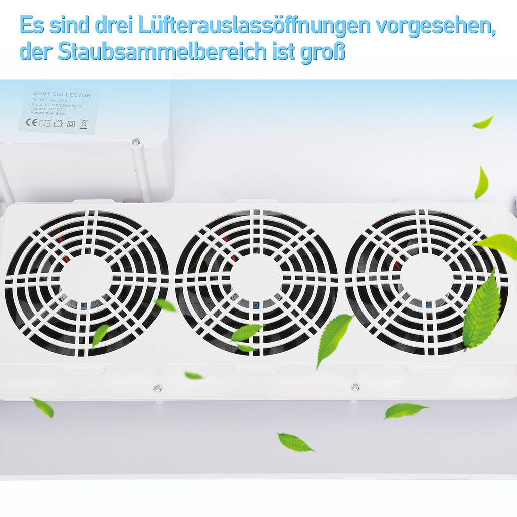 Cosmo Go Nagelstaubabsauger mit 3 Lüfter und 2 Staub