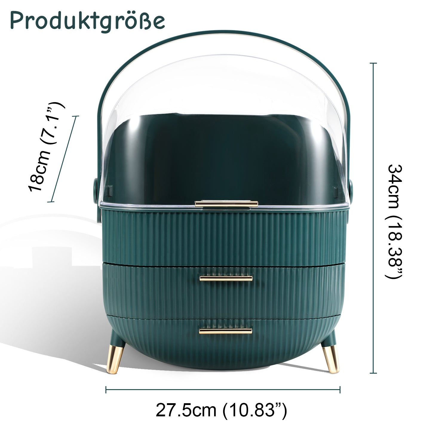 Cosmo Go Kosmetik Aufbewahrungsbox 3-lagig mit Deckel