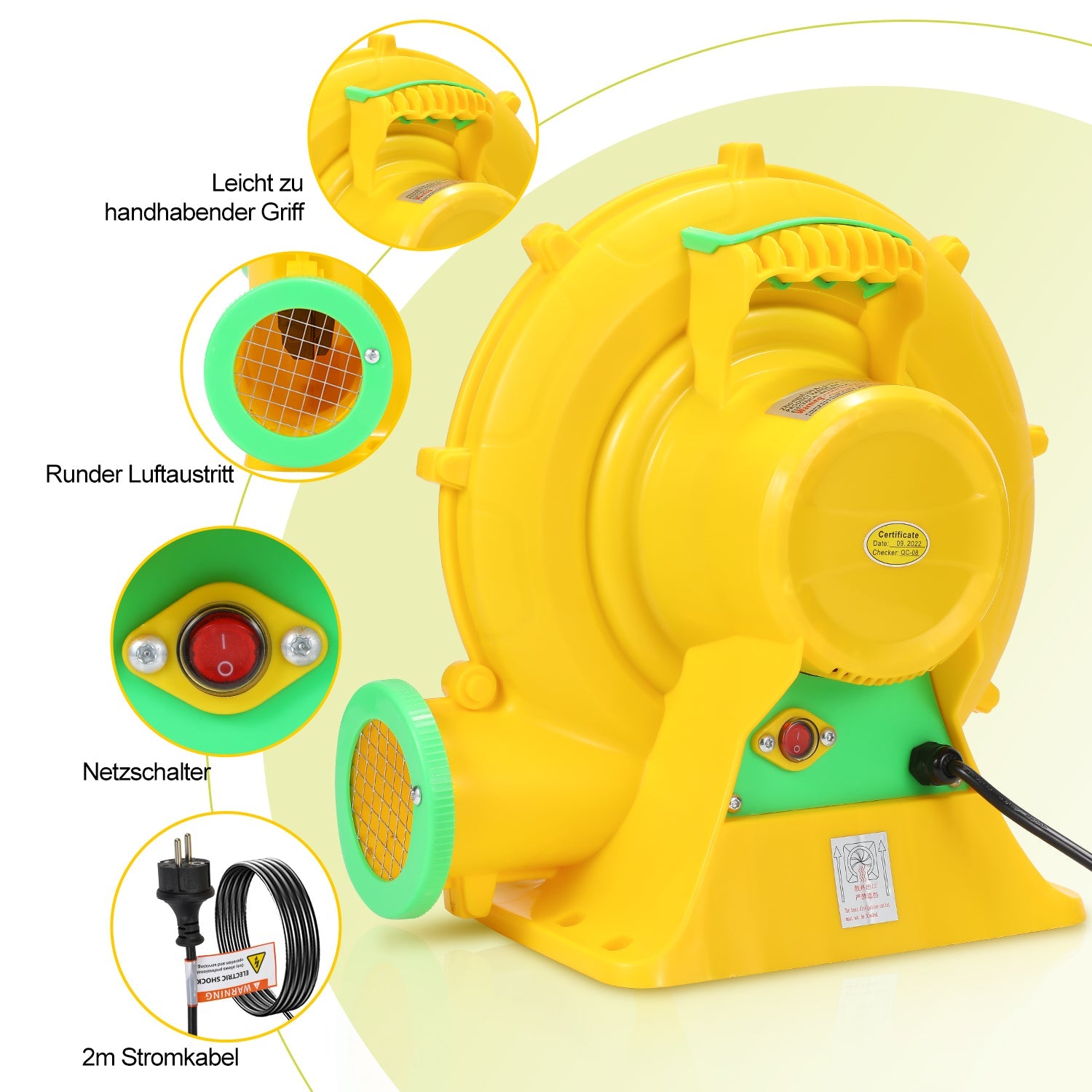 Cosmo Go Elektrische Gebläse Gebläsepumpe 370/550W