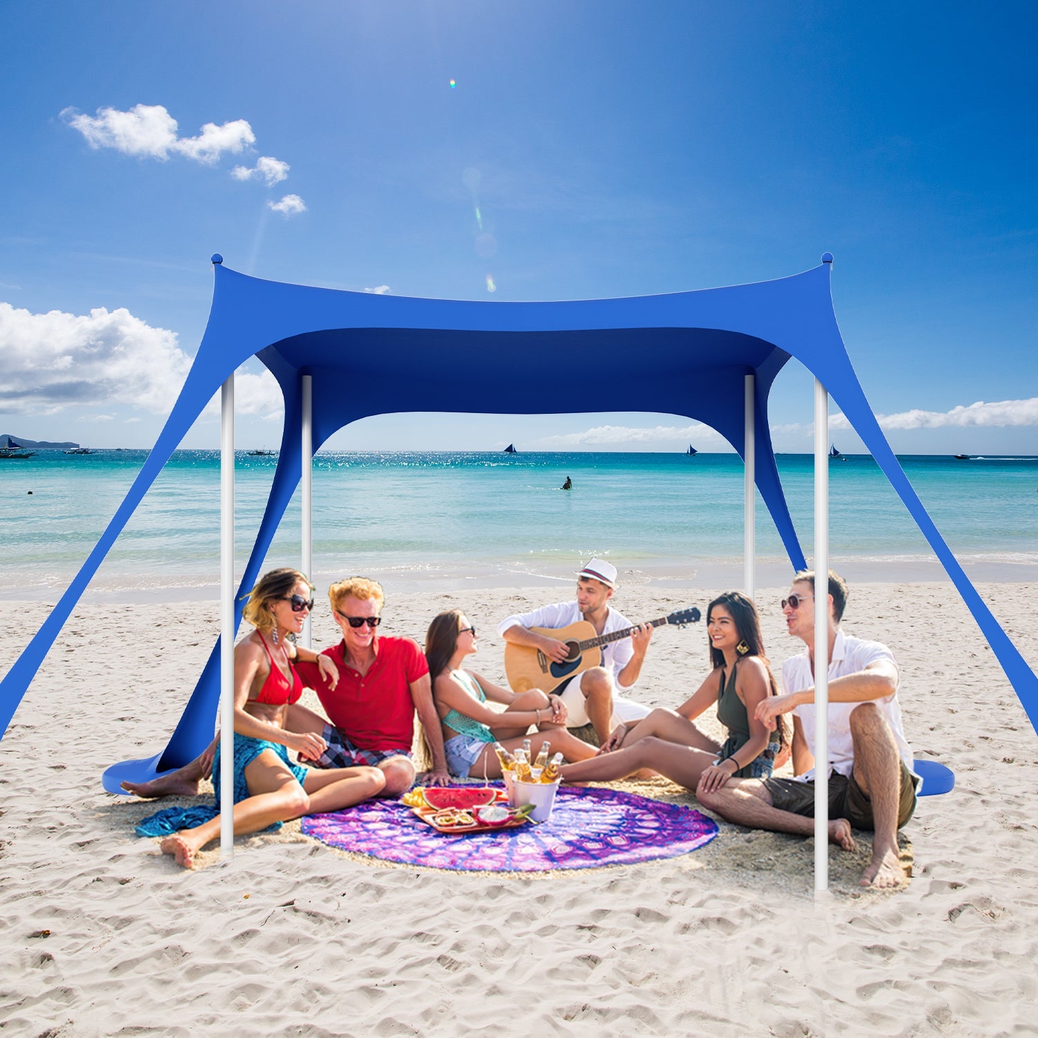 Cosmo Go Sonnenschutz Strand 3×3m UPF50