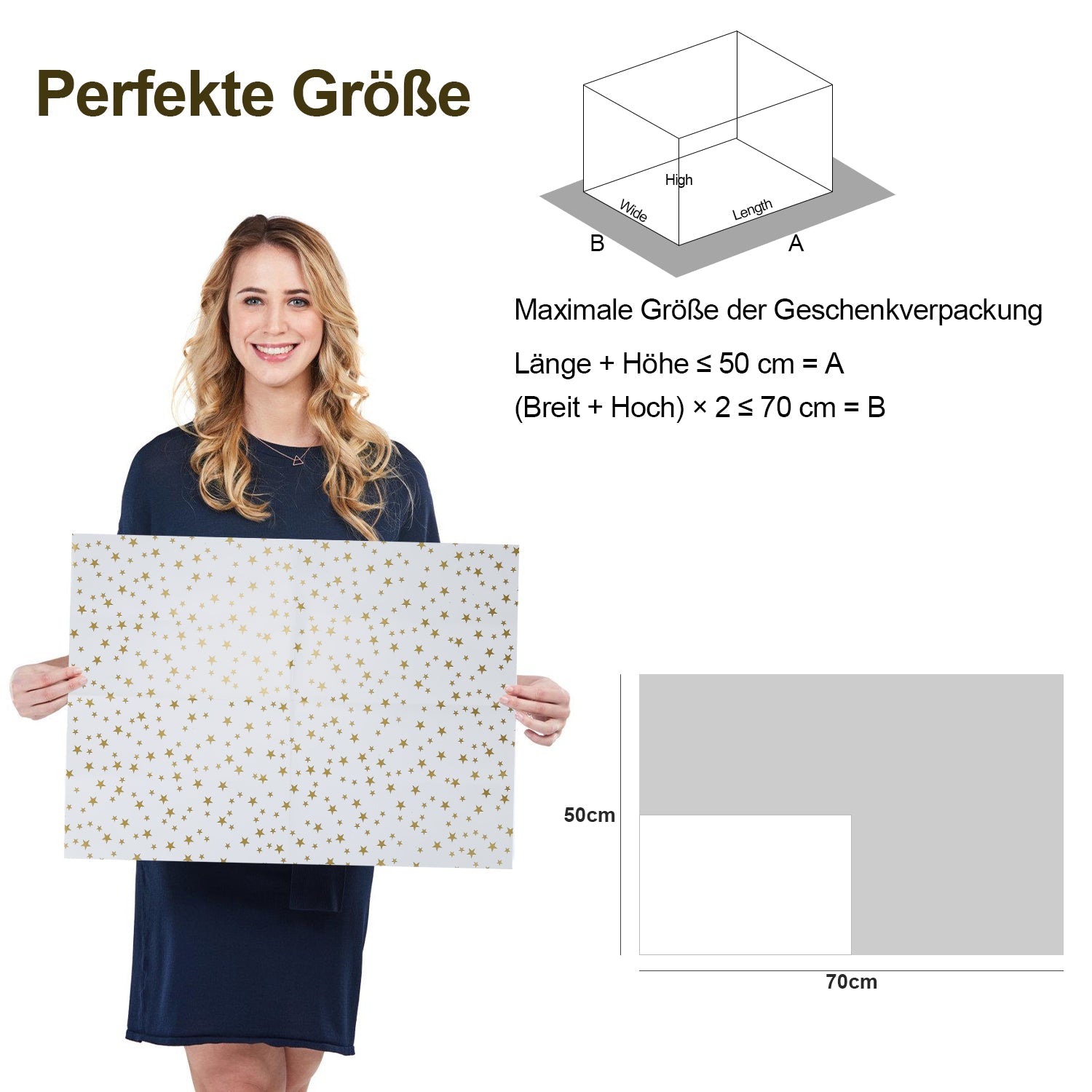 Cosmo Go Geschenkpapier Weihnachtspapier 70 * 50 cm