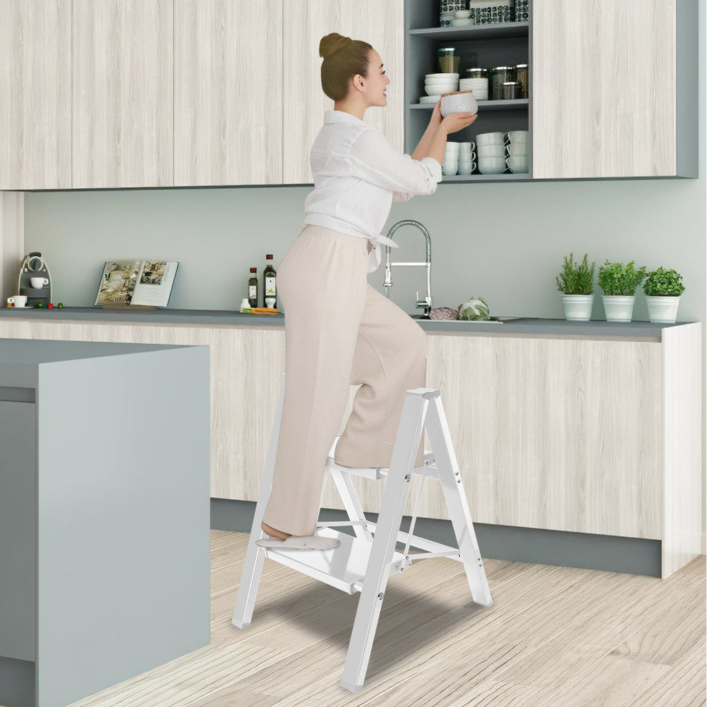 Cosmo Go Leiter Klappbar Leicht Aluminium 2/3/4 Stufen