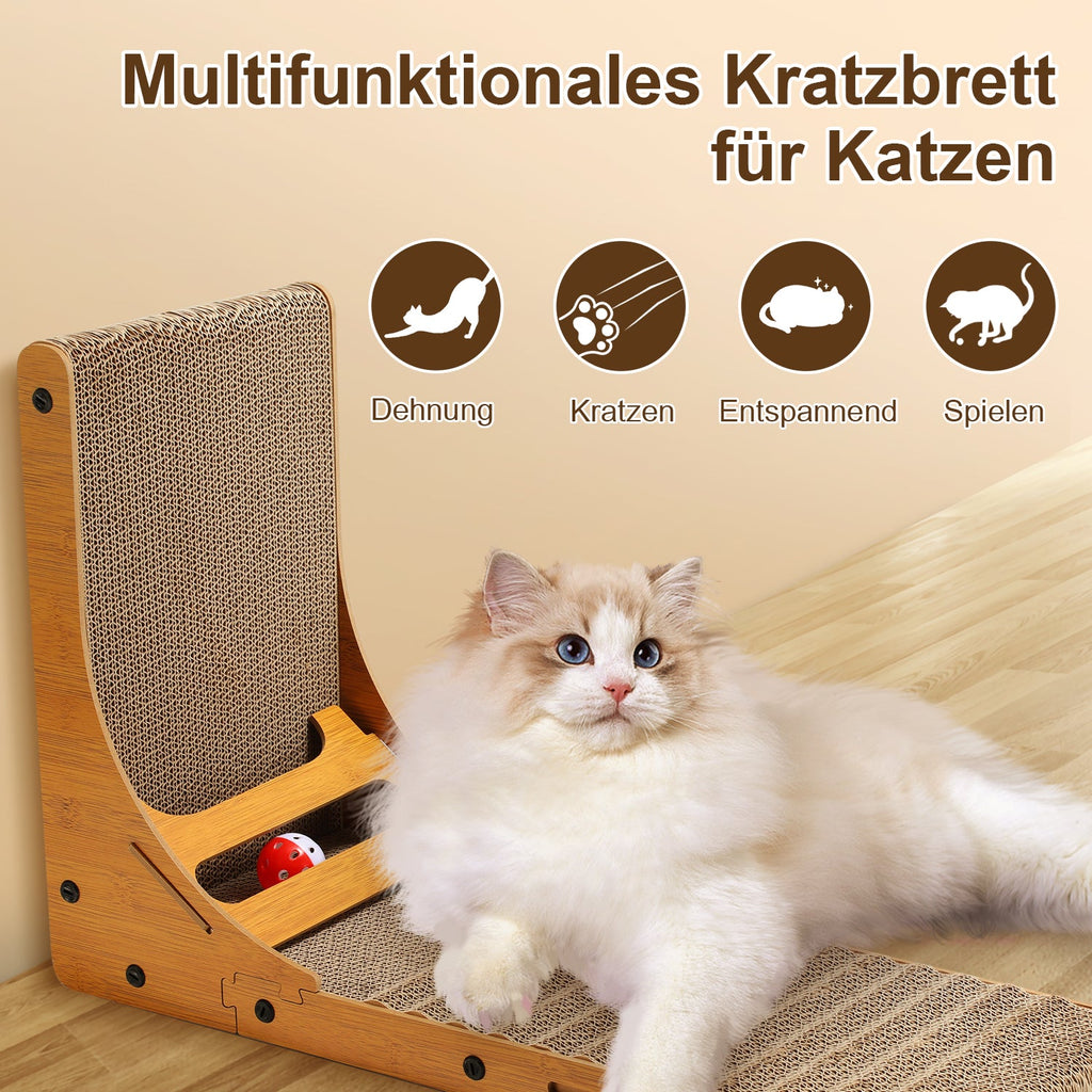 Cosmo Go Katzen Kratzbrett L förmig Kratzpappe