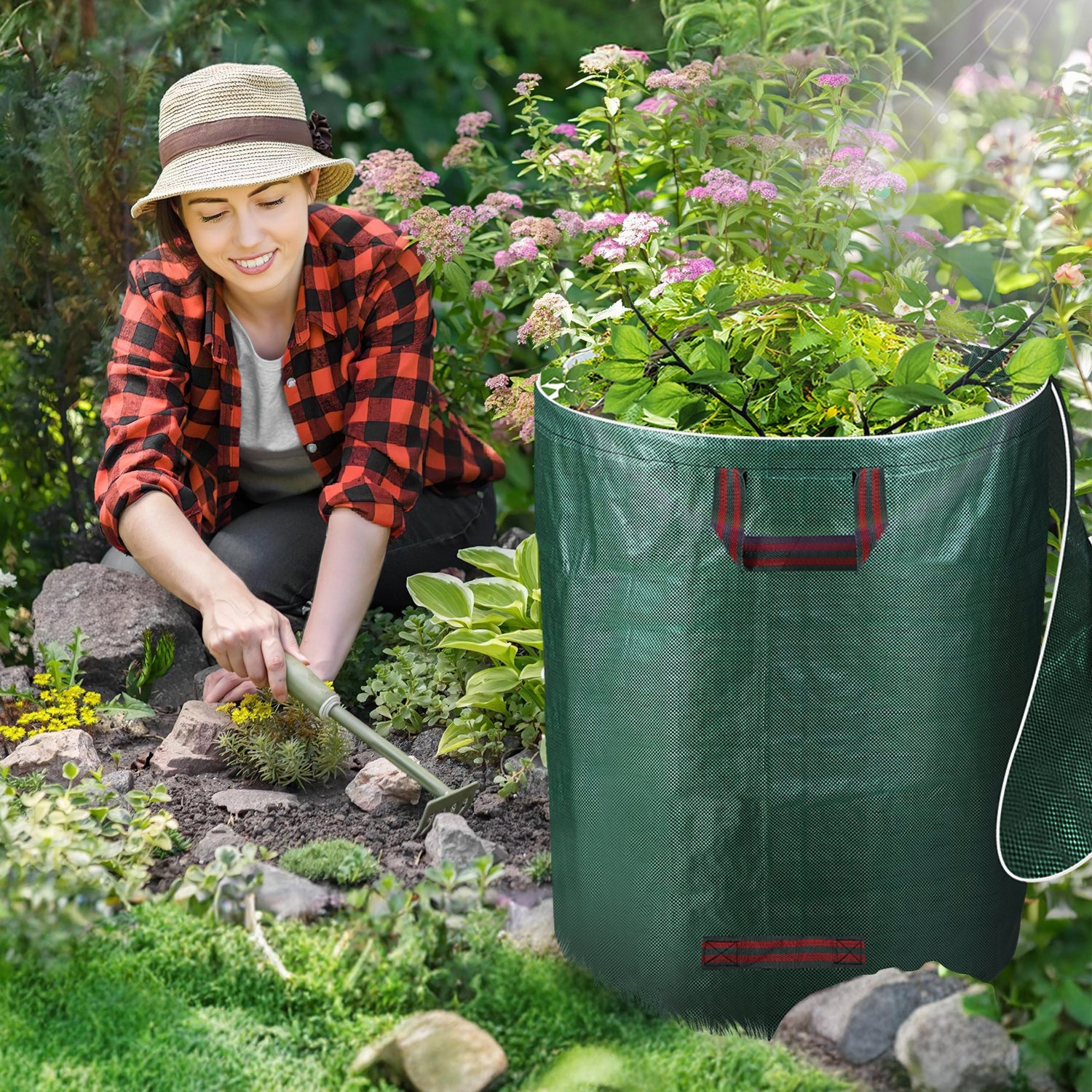 Cosmo Go Gartenabfallsack Gartensack 272L mit Deckel