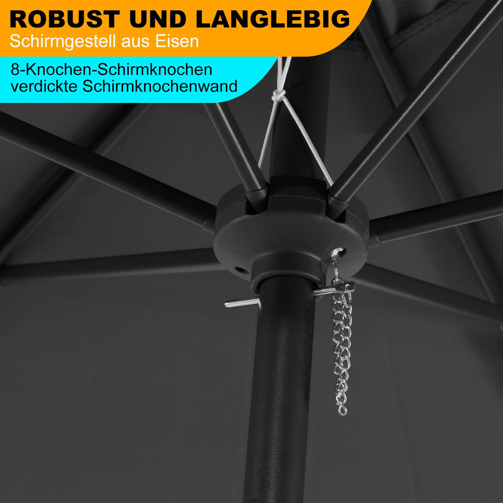 Cosmo Go Sonnenschirm 2.7m Winkelverstellbar mit/ohne LED