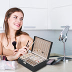 Cosmo Go 2 Schichten Schmuckkasten Schmuckkoffer Weiß/schwarz