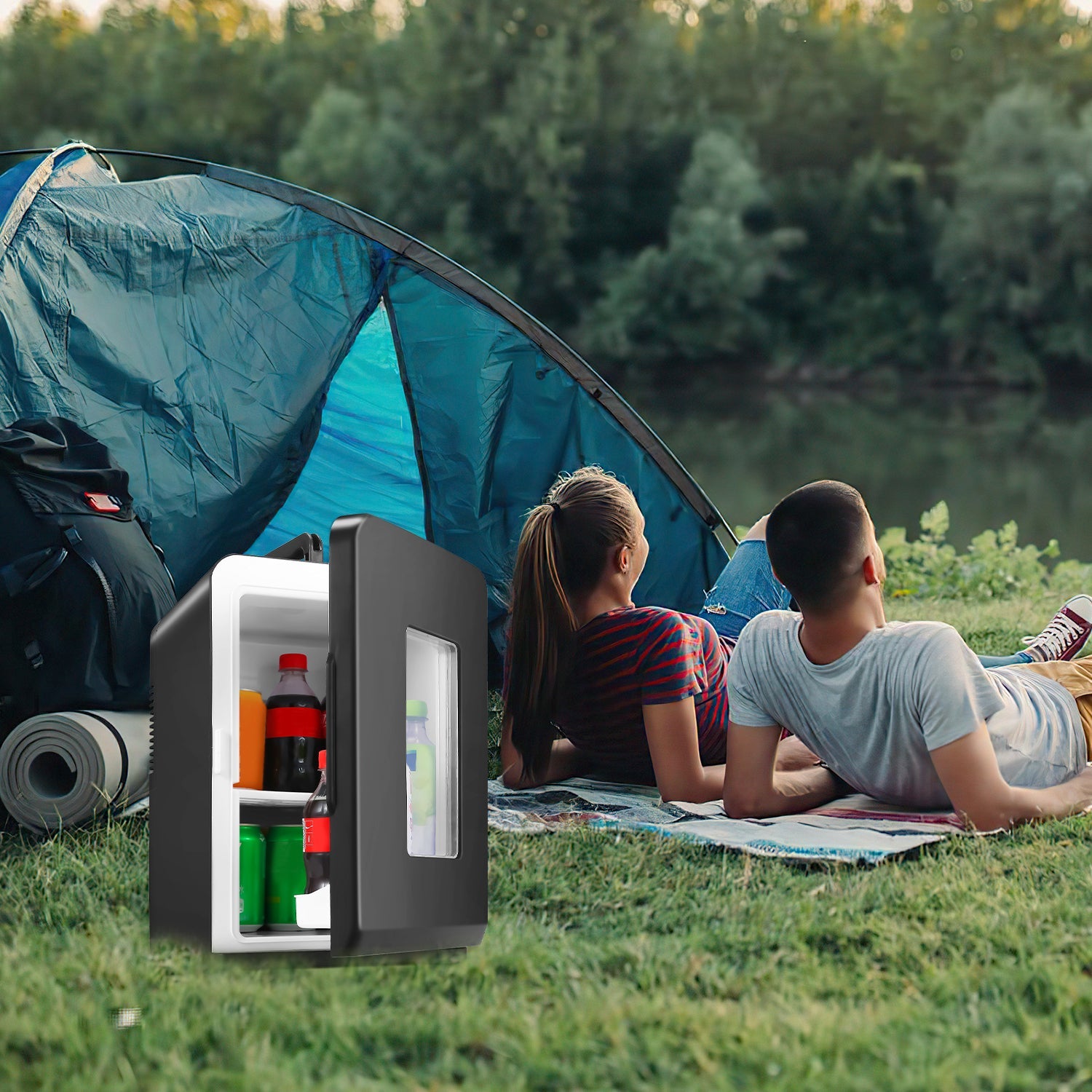 Cosmo Go 2 in 1 Mini Kühlschrank 15L Kühlbox