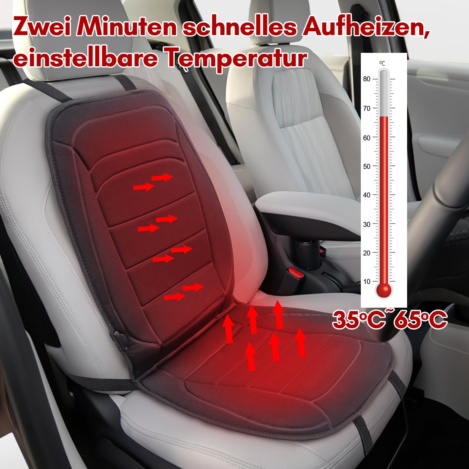 Cosmo Go Auto Sitzheizung Universal 12V Carbon