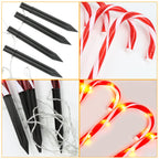 Cosmo Go 4x LED Zuckerstangen Weihnachtsdeko Außenleuchte