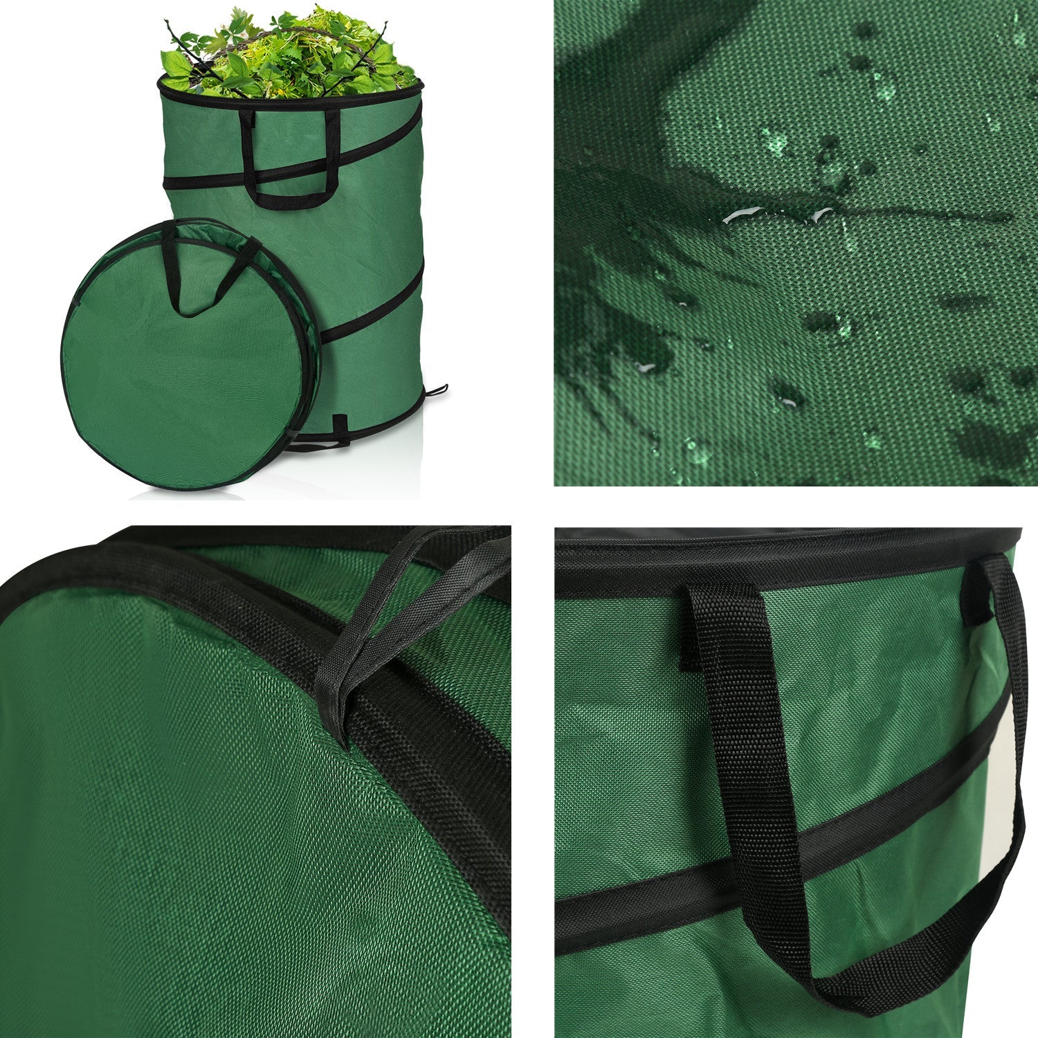 Cosmo Go Gartensack Pop Up Gartenabfallsack 170L mit Griffen